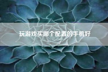 玩游戏买哪个配置的手机好