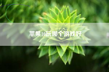 苹果10玩哪个游戏好