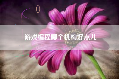 游戏编程哪个机构好点儿