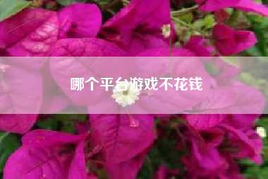 哪个平台游戏不花钱