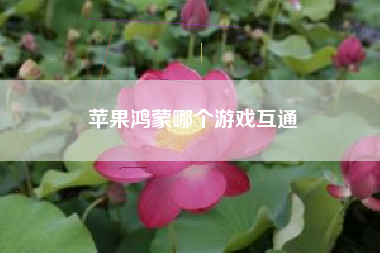 苹果鸿蒙哪个游戏互通