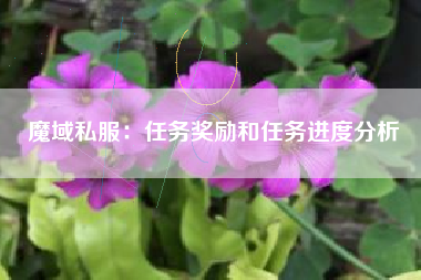 魔域私服：任务奖励和任务进度分析