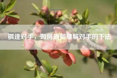 棋逢对手，如何透彻理解对手的下法