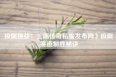 极限挑战：三端传奇私服发布网》极限赛道制胜秘诀