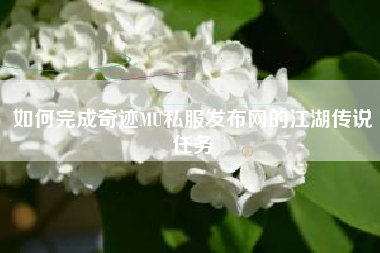 如何完成奇迹MU私服发布网的江湖传说任务