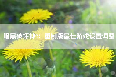 暗黑破坏神2：重制版最佳游戏设置调整