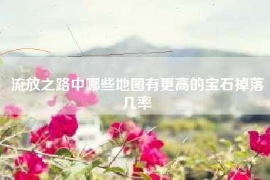 流放之路中哪些地图有更高的宝石掉落几率