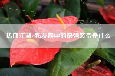 热血江湖sf私发网中的最强装备是什么