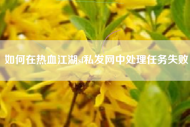 如何在热血江湖sf私发网中处理任务失败