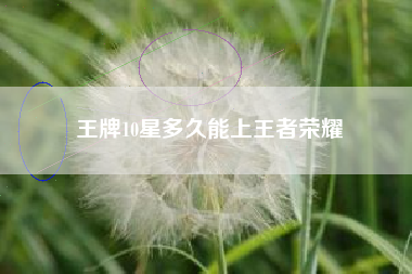 王牌10星多久能上王者荣耀