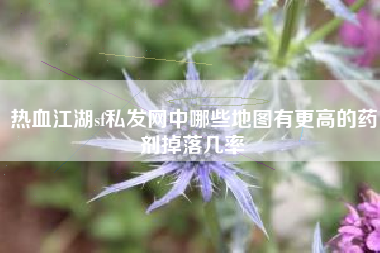 热血江湖sf私发网中哪些地图有更高的药剂掉落几率