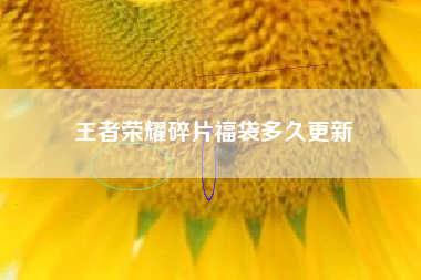 王者荣耀碎片福袋多久更新
