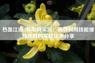热血江湖sf私发网实况：高效利用技能维持连胜的实战技术分享