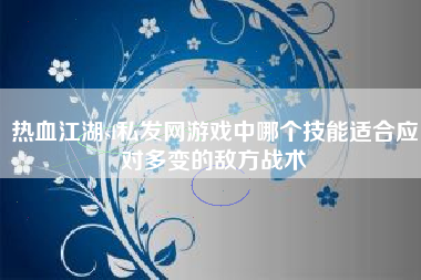 热血江湖sf私发网游戏中哪个技能适合应对多变的敌方战术