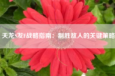 天龙S发F战略指南：制胜敌人的关键策略