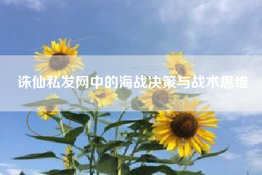 诛仙私发网中的海战决策与战术思维