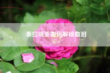 泰拉瑞亚如何解锁血泪