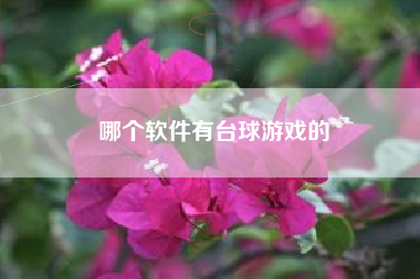 哪个软件有台球游戏的