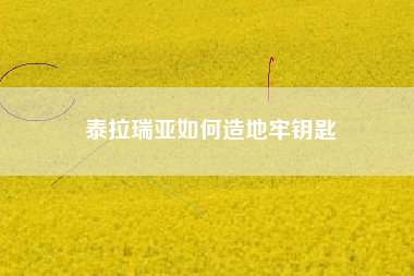 泰拉瑞亚如何造地牢钥匙