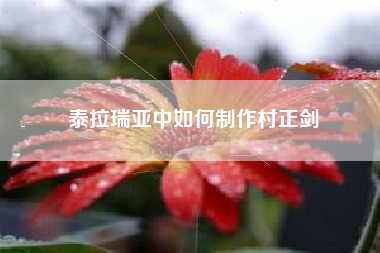 泰拉瑞亚中如何制作村正剑