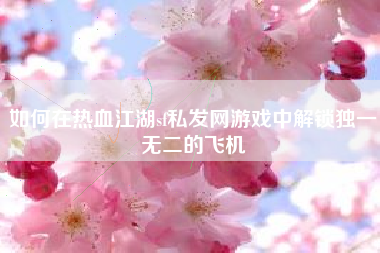 如何在热血江湖sf私发网游戏中解锁独一无二的飞机