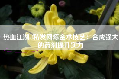 热血江湖sf私发网炼金术技艺：合成强大的药剂提升实力