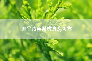 哪个跑车游戏真实可靠