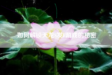 如何解锁天龙S发F游戏的秘密