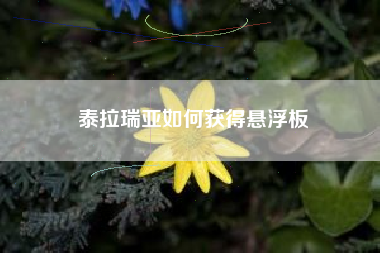 泰拉瑞亚如何获得悬浮板