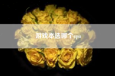 游戏本选哪个cpu