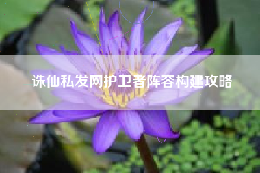 诛仙私发网护卫者阵容构建攻略