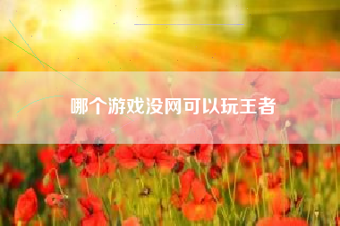 哪个游戏没网可以玩王者