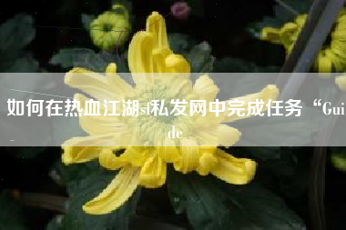 如何在热血江湖sf私发网中完成任务“Guide