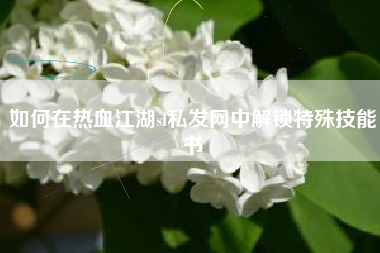 如何在热血江湖sf私发网中解锁特殊技能书