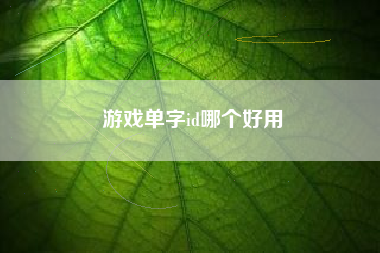游戏单字id哪个好用
