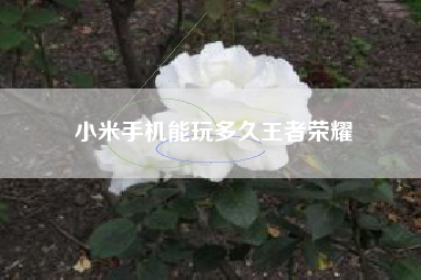 小米手机能玩多久王者荣耀