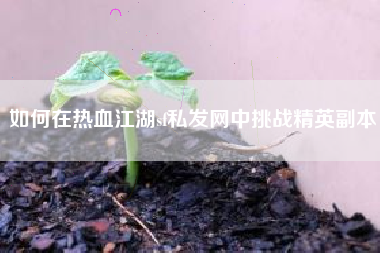 如何在热血江湖sf私发网中挑战精英副本