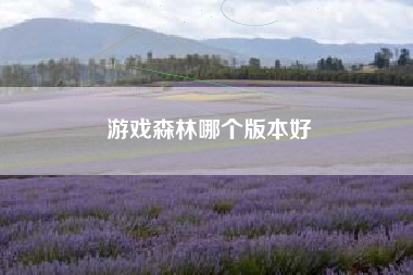游戏森林哪个版本好