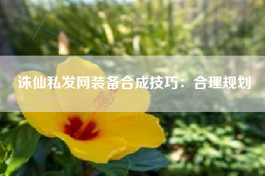 诛仙私发网装备合成技巧：合理规划