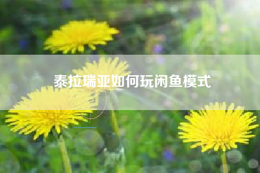 泰拉瑞亚如何玩闲鱼模式
