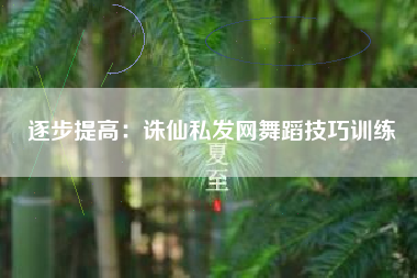 逐步提高：诛仙私发网舞蹈技巧训练