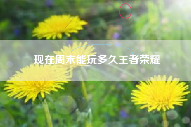 现在周末能玩多久王者荣耀