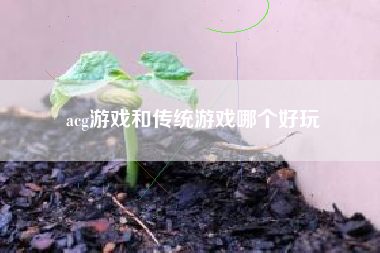 acg游戏和传统游戏哪个好玩
