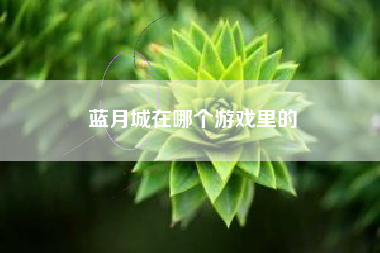 蓝月城在哪个游戏里的