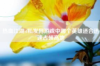 热血江湖sf私发网游戏中哪个英雄适合迅速占领高地