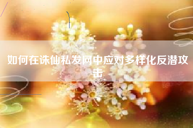 如何在诛仙私发网中应对多样化反潜攻击