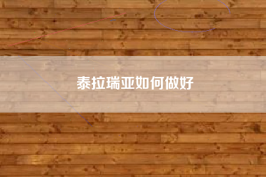 泰拉瑞亚如何做好