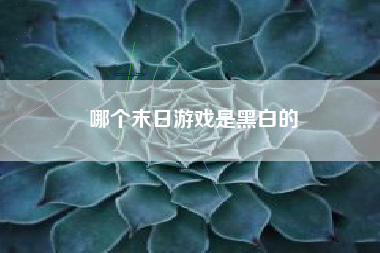 哪个末日游戏是黑白的