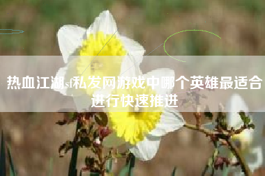 热血江湖sf私发网游戏中哪个英雄最适合进行快速推进