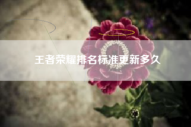 王者荣耀排名标准更新多久